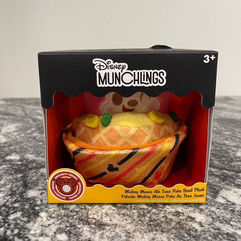 Disney Munchlings Mickey Mouse Ahi Tuna Poke  Bowl Plush
